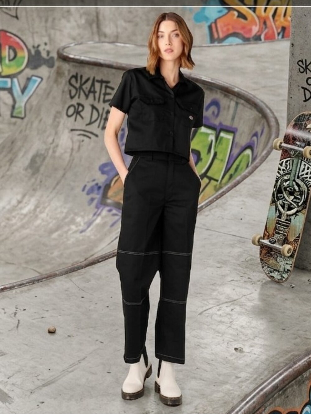 Dickies Black Straight Leg Pants